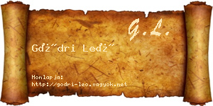 Gödri Leó névjegykártya